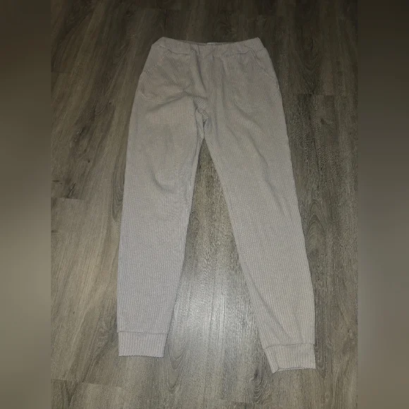 Allfenix | Beige Ribbed Sweatpants - Picture 1 of 1